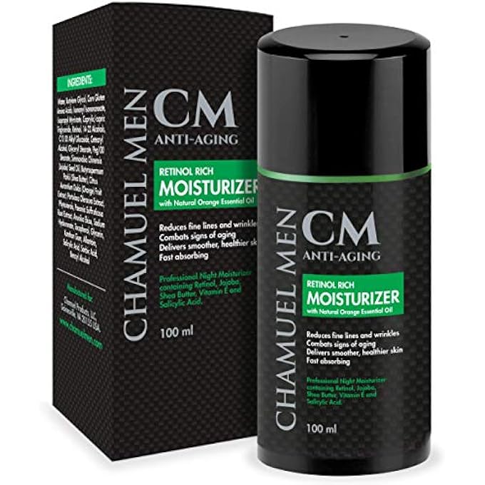 Chamuel Men MEN'S ANTI AGING FACE CREAM WITH 2. 5 PERCENT RETINOL- FACE MOISTURIZER RETINOL CREAM- REDUCE FACE & EYE WRINKLES, RESTORE AND MAINTAIN A YOUTHFUL APPEARANCE WHILE YOU SLEEP. D RESULTS - Image 2